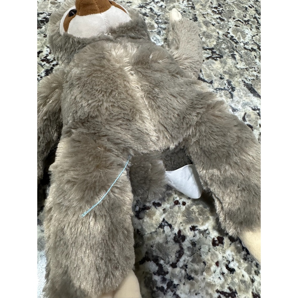 Sunlight Ltd Grey Sloth Plush Stuffed Animal 14 Inch Soft Fuzzy Toy - Picture 3 of 7